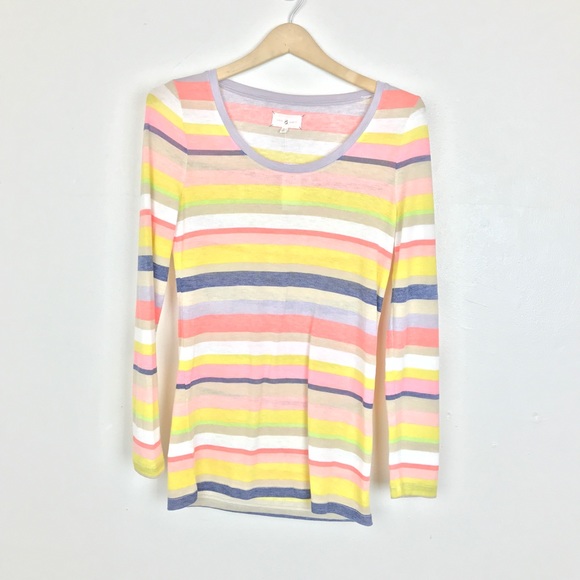 Lou & Grey Yellow Striped Warming Long Sleeve Tee - Picture 4 of 7